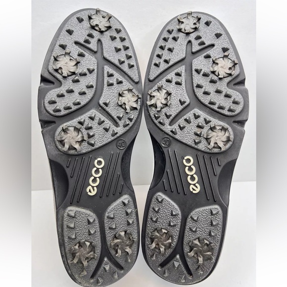 Ecco Womens Classic Leather Gore-Tex Golf Soft Spikes Shoes White/Brown 40/9-9.5 - Picture 12 of 15